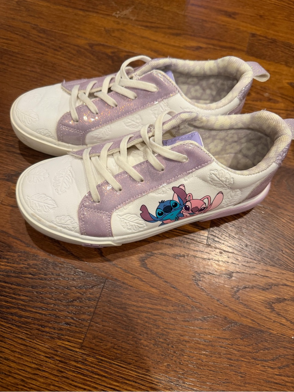 Kids Lavender Stitch Character Sneakers